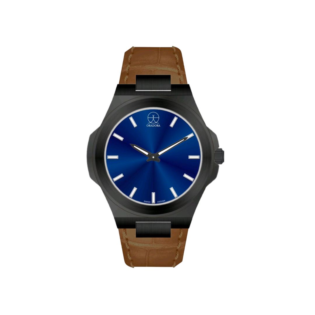 ORADORA "MULTIMONO" Leather x Black Case x Blue Dial (ALL COMBINATIONS)